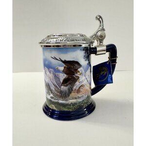 NEW VTG Eagle of Last Frontier Collector Tankard Beer Stein Franklin Mint U507